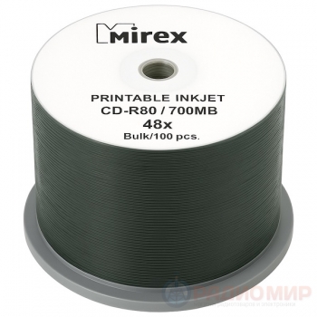 CD-R Mirex 700MB 48x Printable Inkjet (Bulk)